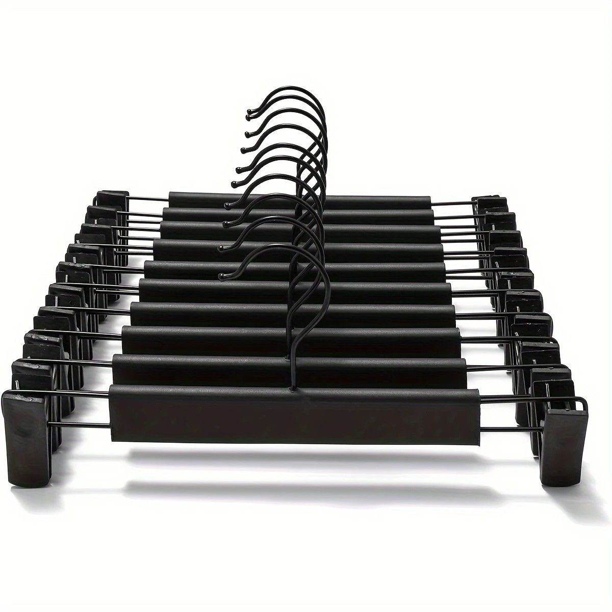 10-Pack Multi-Purpose Adjustable Pant Hangers: Thickened Non-Slip Clips, 360° Rotating Hook, Adjustable Width, Suitable for Organizing and Drying Various Clothes, Towels, and More. - Image 2