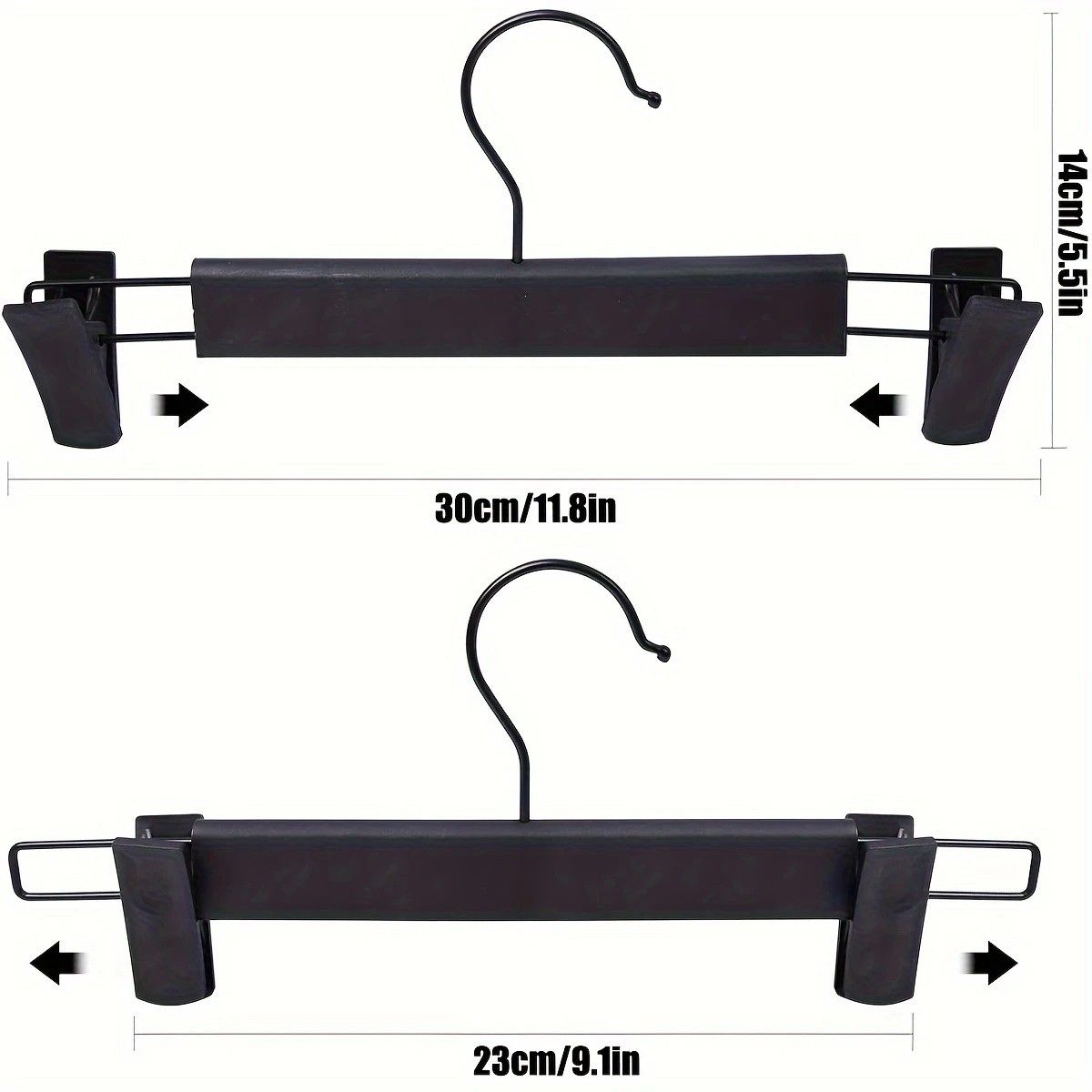 10-Pack Multi-Purpose Adjustable Pant Hangers: Thickened Non-Slip Clips, 360° Rotating Hook, Adjustable Width, Suitable for Organizing and Drying Various Clothes, Towels, and More. - Image 3