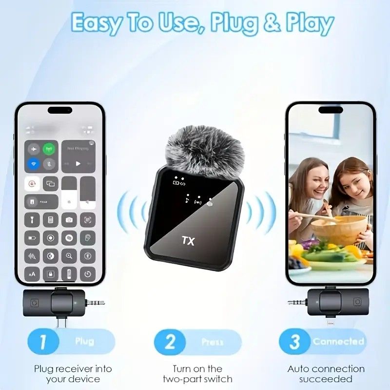 2.4G Wireless Lavalier Microphone: Multi - person, Full - scenario Audio, 25m HD Noise - reduction - Image 6