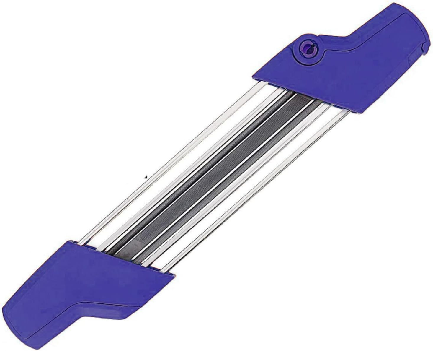Chain saw file: upgraded lightweight, battery-free and portable, precision sharpening for 3/8-inch saw chain, single-direction reciprocating operation, essential tool for outdoor gardening and forestry maintenance.(Blue-with 4.0 file) - Image 1