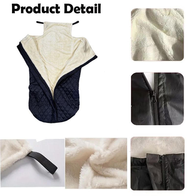 Winter Elderly Wheelchair Heating Blanket | Windproof & Fleece-Lined, Ideal for Both Outings and Home Use(GREY) - Image 6
