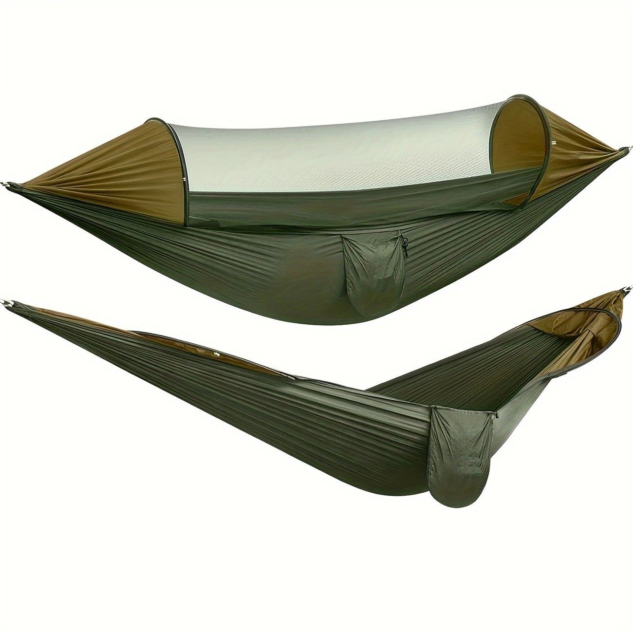 Sun-Protection Outdoor Hammock｜2-in-1 Detachable Mosquito Net, Portable Camping Essential。orange - Image 6