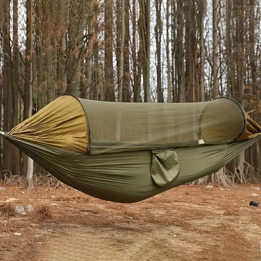 Sun-Protection Outdoor Hammock｜2-in-1 Detachable Mosquito Net, Portable Camping Essential。orange - Image 7