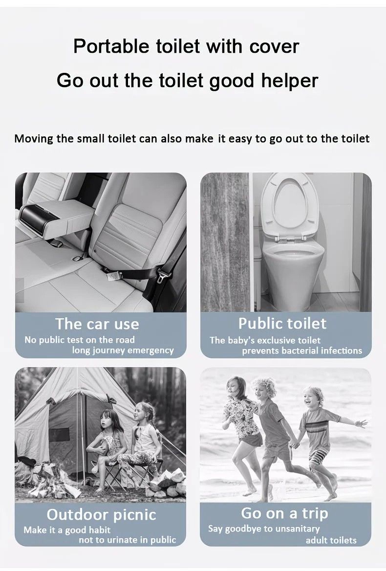 Car Folding Potty, cute cartoon design, folds in seconds for easy carrying, widened seat ring for comfort and stability, suitable for both home and travel.(YELLOW) - Image 7
