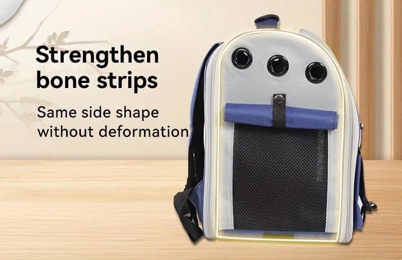Cat Backpack Carrier - Lightweight, Foldable, Shape-Retaining Travel Bag for Cats and Small Dogs up to 8kg(Sakura powder) - Image 8