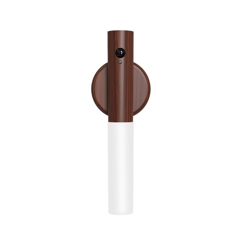 1-Pack USB Rechargeable Magnetic LED Night Light – Motion Sensor Wall Light for Bedroom, Kitchen & Bathroom/Walnut color - Image 1