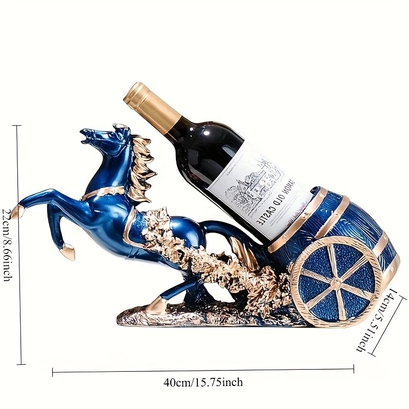 golden Freestanding Luxury Wine Rack, Stable Partitioned Storage, Hand-Carved 