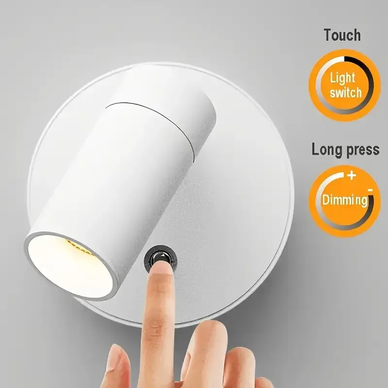 Drill Free Magnetic Charging Spotlight, 2000mAh Long Battery Life Touch Dimming, 350 Degree Rotation Multi Scene, Easily Create Home Ambiance/white - Image 5