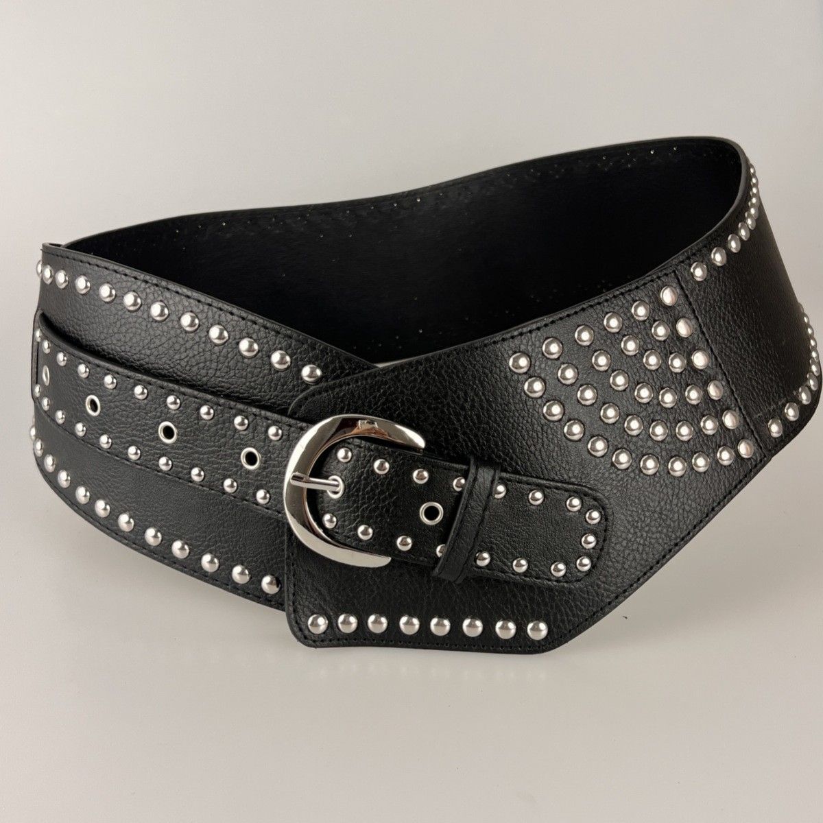 Women's Punk-Style PU Belt: Metal Stud and Buckle Decoration, Daily Streetwear Personality Accessory（Black bronze rivet） - Image 5