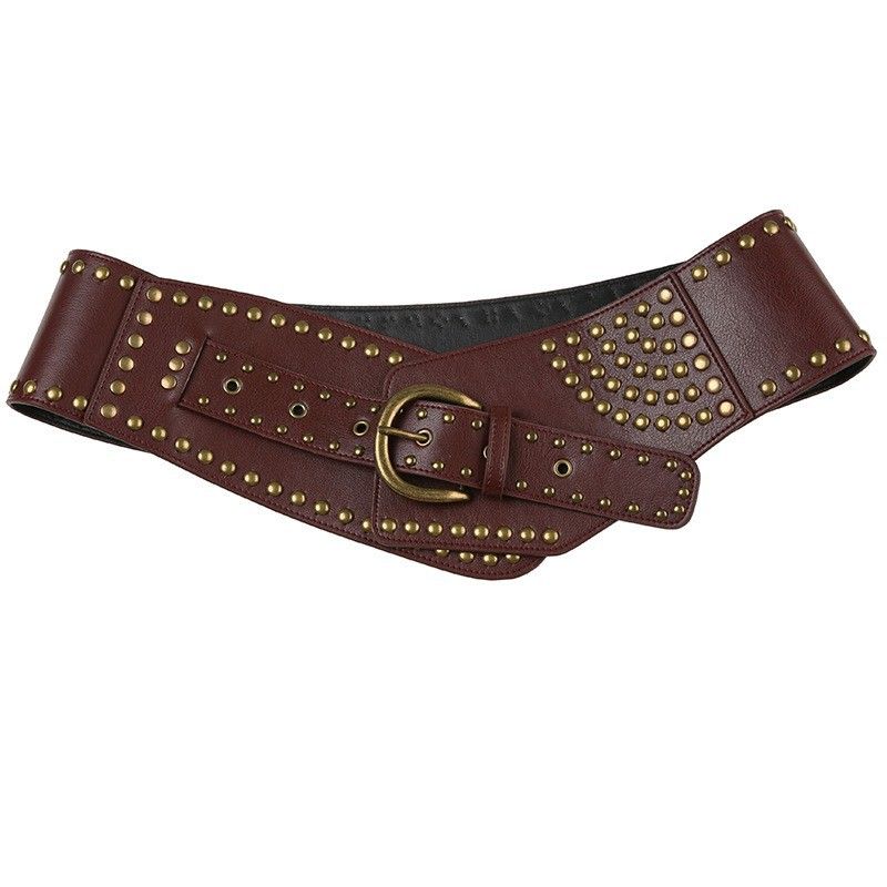Women's Punk-Style PU Belt: Metal Stud and Buckle Decoration, Daily Streetwear Personality Accessory（Black bronze rivet） - Image 6