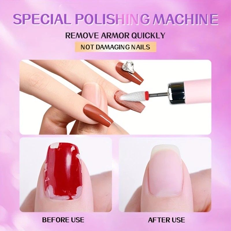 White  Wireless Charging Nail Drill, 3-Speed Adjustable, Professional-Level Care in One Tool - Image 6