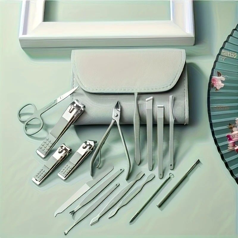 16-Piece Nail Care Set | Portable & Professional, One Box for Hand & Foot Details.BLUE - Image 4