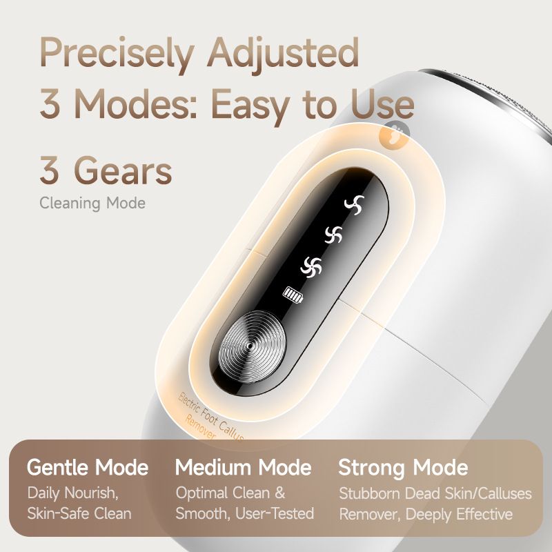 Smart Electric Foot File, 26000Pa Suction, Smooth in 3 Seconds, IPX6 Waterproof, Portable Foot Care/black - Image 3