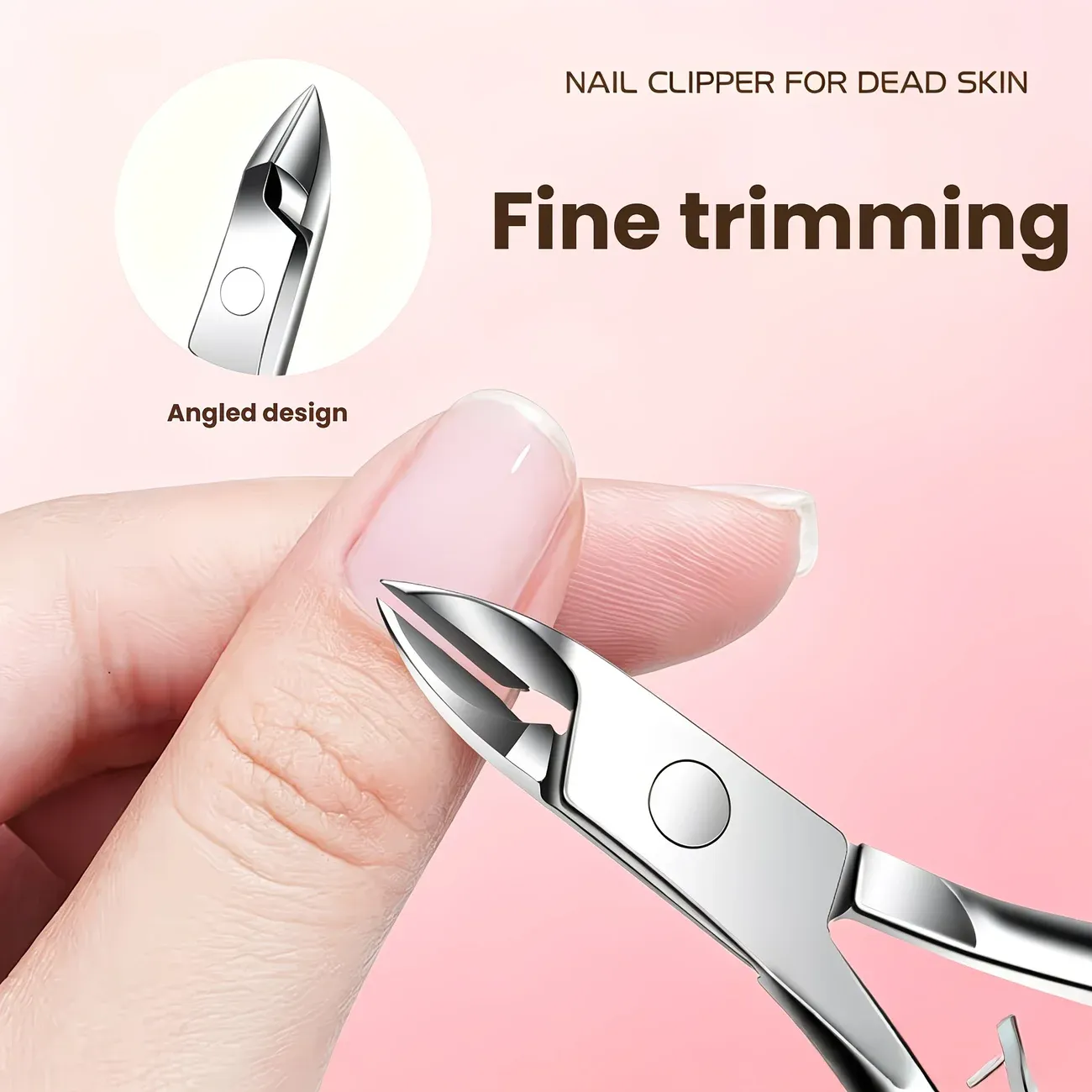 34-Piece Manicure Set: Sharp and Durable Stainless Steel Tools, All-in-One Hand, Foot, and Face Care, Portable Zippered Pouch, a Must-Have Exquisite Grooming Essential for Home and Travel!/pink - Image 2