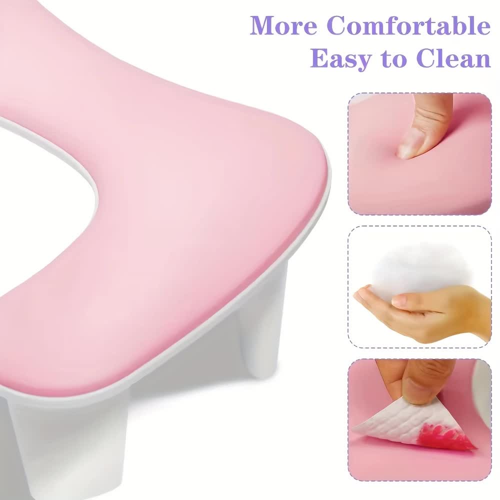 Pink This handheld nail care device integrates a U-shaped pillow and comes with a portable detachable stand. Designed with an inclined PU material and a sturdy base, it is crafted for both comfort and portability. - Image 6