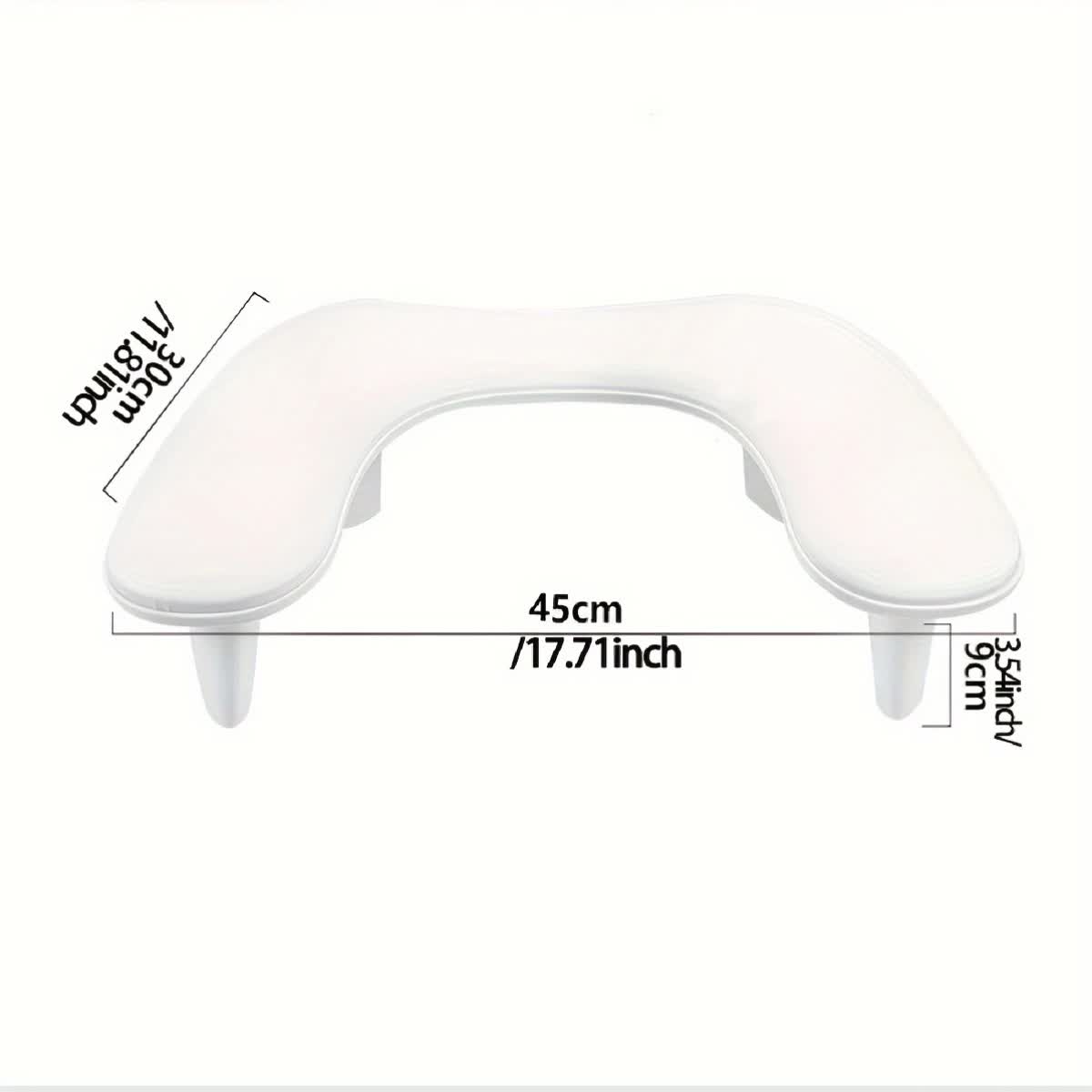 BLACK This handheld nail care device integrates a U-shaped pillow and comes with a portable detachable stand. Designed with an inclined PU material and a sturdy base, it is crafted for both comfort and portability. - Image 8