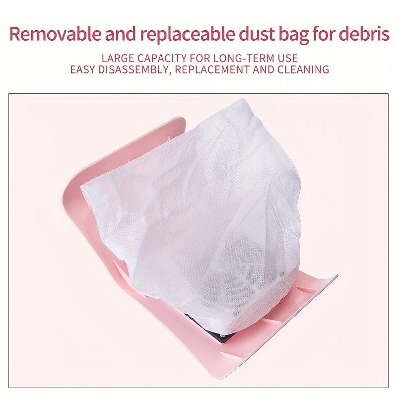 Nail Dust Collector: USB-Powered, Strong Suction, One-Touch Operation, Say Goodbye to Dust Troubles.PINK - Image 5