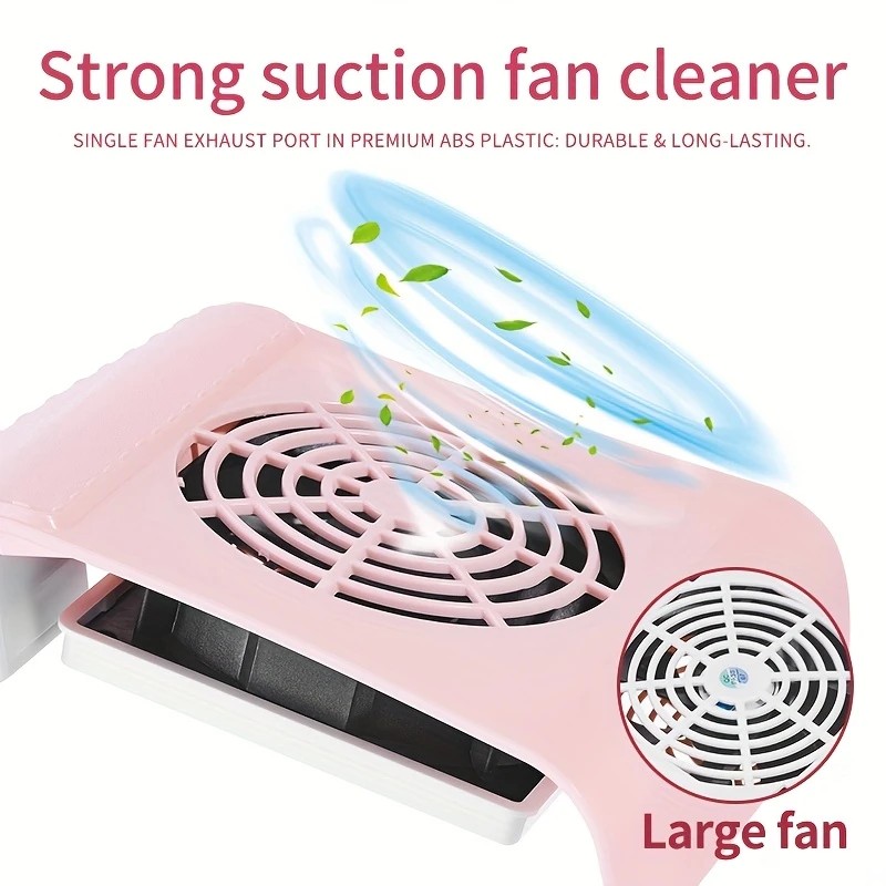 Nail Dust Collector: USB-Powered, Strong Suction, One-Touch Operation, Say Goodbye to Dust Troubles.PINK - Image 7