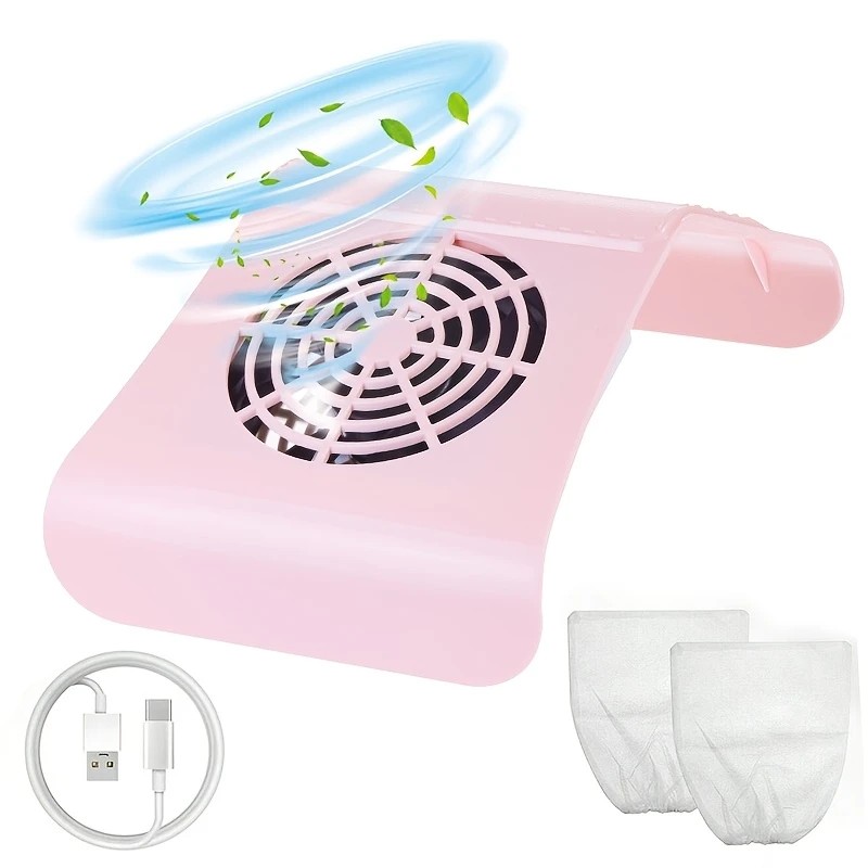 Nail Dust Collector: USB-Powered, Strong Suction, One-Touch Operation, Say Goodbye to Dust Troubles.WHITE - Image 6