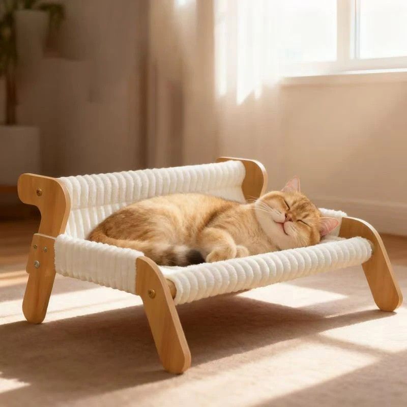 Plush Cat Bed, Cat Sofa, Warm Cat Lounge Chair, Dog Bed for Sleeping and Playing, Dog Sofa - Image 1