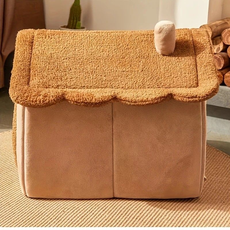 1 Pet Bed House for Cats, Detachable and Washable Cat House, Soft and Warm Winter Cat Bed, Small Dog Cave Nest( NO: L) - Image 5