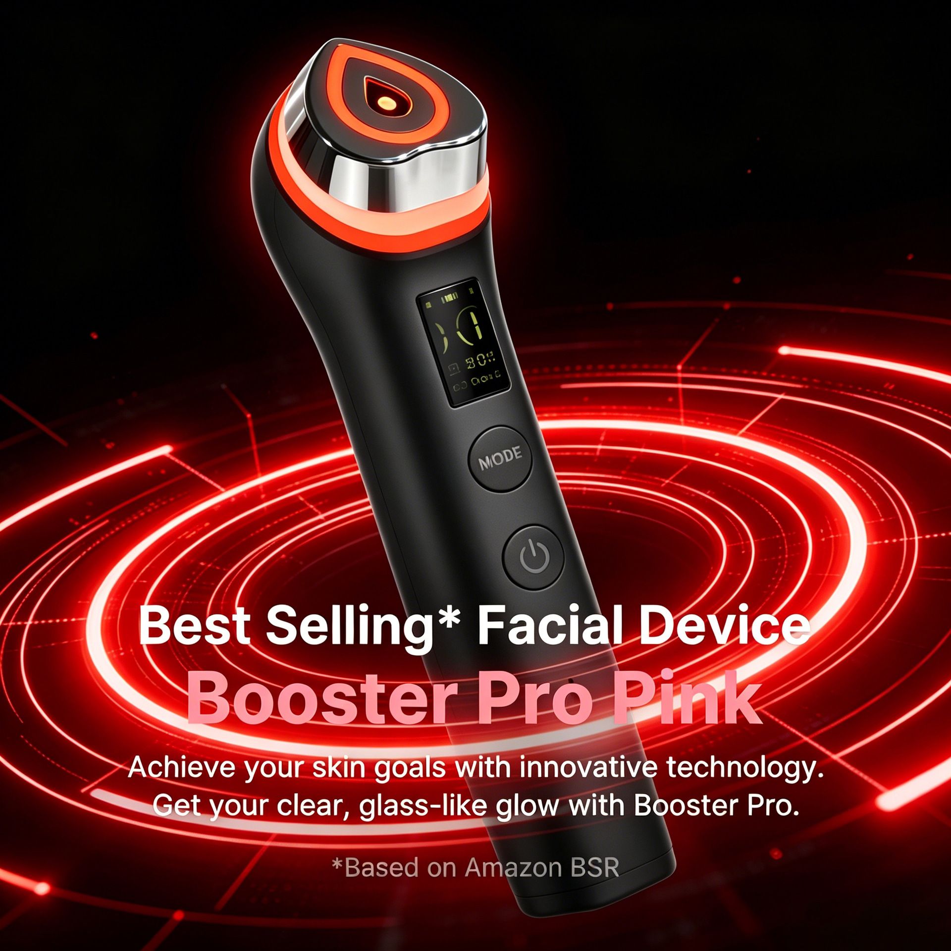 Beauty Device: Red and Blue Light, Home Use, Portable, Vibrating, Multi-Functional, with Voice Guidance, 5-Color Light Therapy, Eye Massage, Eye Care Device/