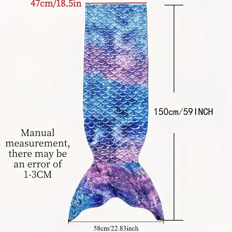 Mermaid Tail Blanket, Star Gradient Flannel Fleece, Soft and Warm, Essential for Lounging and Photo Taking at Home.(Rose powder) - Image 3