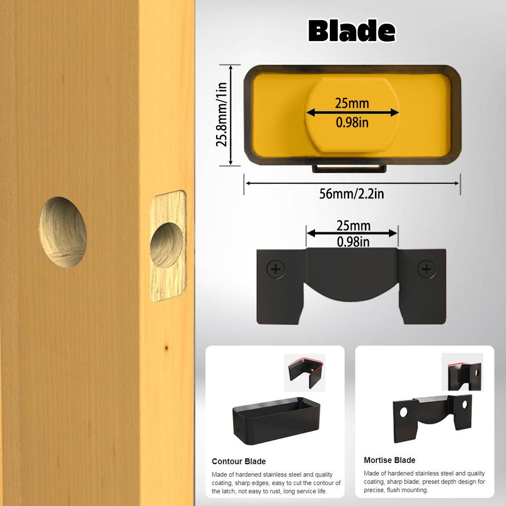 Door Latch Chisel Positioning Tool: Precise Positioning Without Measurement, Easy Installation With Less Effort/BLUE - Image 4
