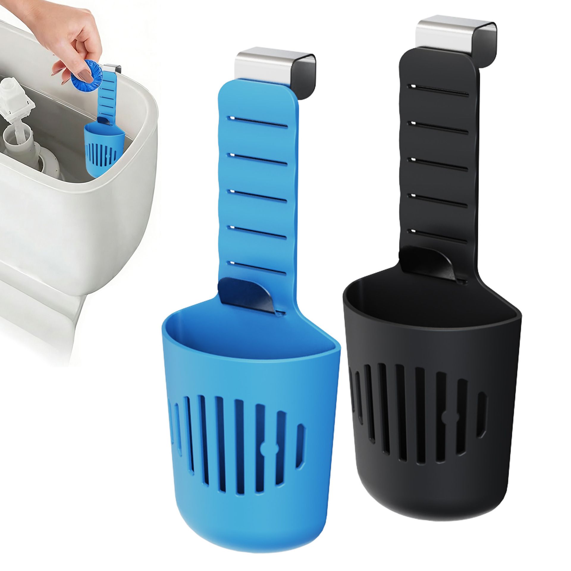2PCS Hanging Toilet Cleaning Basket: No Drilling Required, Easy Installation, Automatic Cleaning with Every Flush, Long-Lasting Stain Removal, Deodorizing, and Fresh Fragrance/black - Image 3