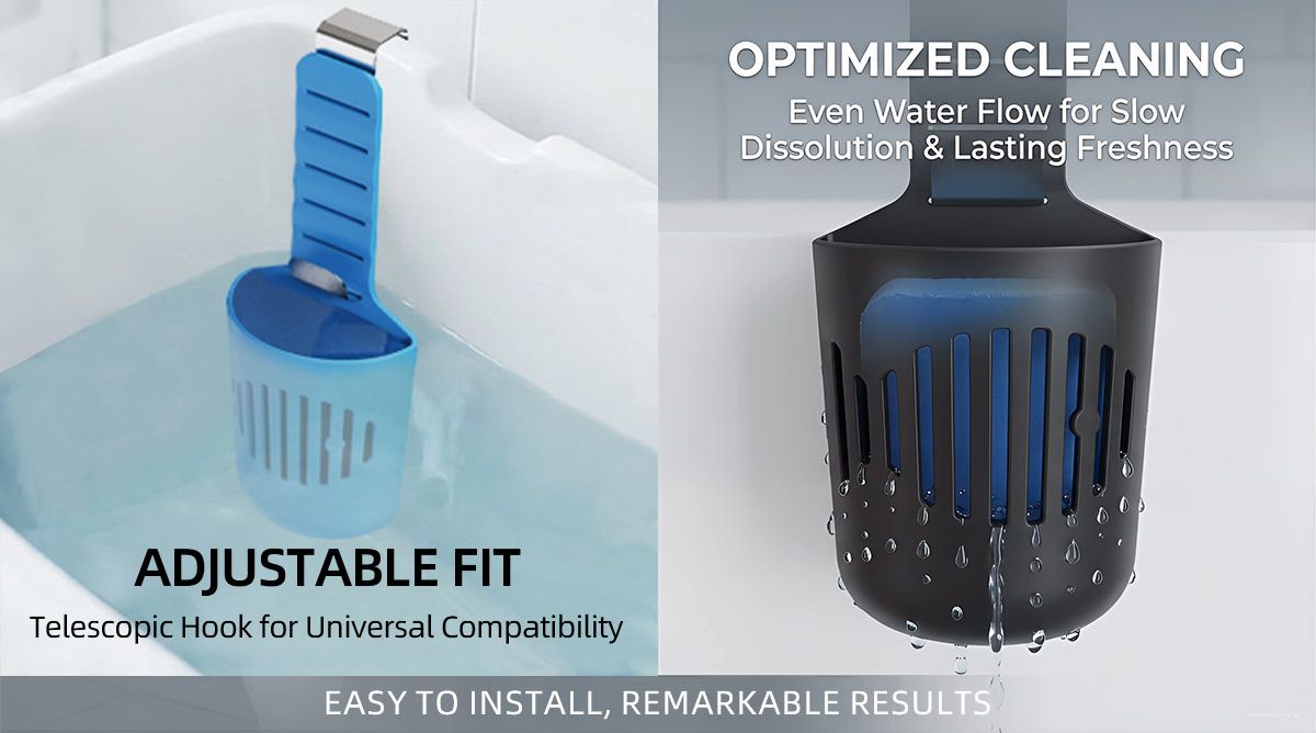 2PCS Hanging Toilet Cleaning Basket: No Drilling Required, Easy Installation, Automatic Cleaning with Every Flush, Long-Lasting Stain Removal, Deodorizing, and Fresh Fragrance/black - Image 8
