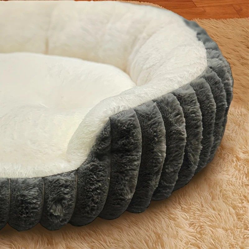 Pet owners are searching: Winter thick rabbit fur pet bed, ultimate cold-proof warmth solution(pink   No. M) - Image 2