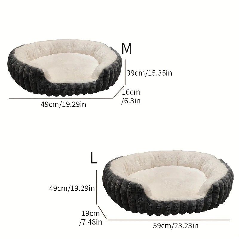Pet owners are searching: Winter thick rabbit fur pet bed, ultimate cold-proof warmth solution(pink   No. M) - Image 5