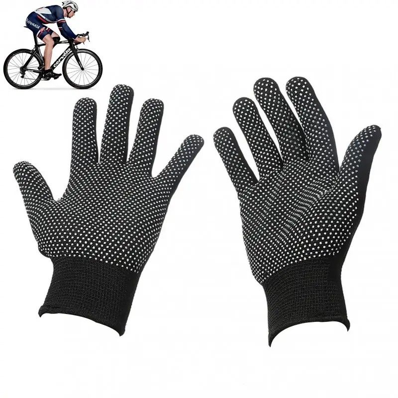 10 pairs Nylon Dot Grip Work Gloves – 13-Gauge PVC Dots Safety Gloves for Construction, Electrical & Handling, Breathable Knit, Non-Slip(grey) - Image 7