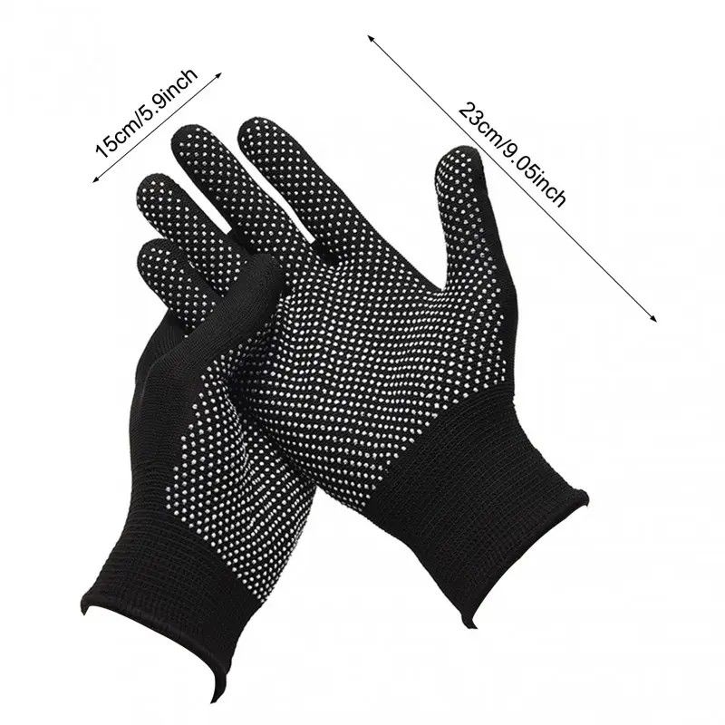 10 pairs Nylon Dot Grip Work Gloves – 13-Gauge PVC Dots Safety Gloves for Construction, Electrical & Handling, Breathable Knit, Non-Slip(grey) - Image 8