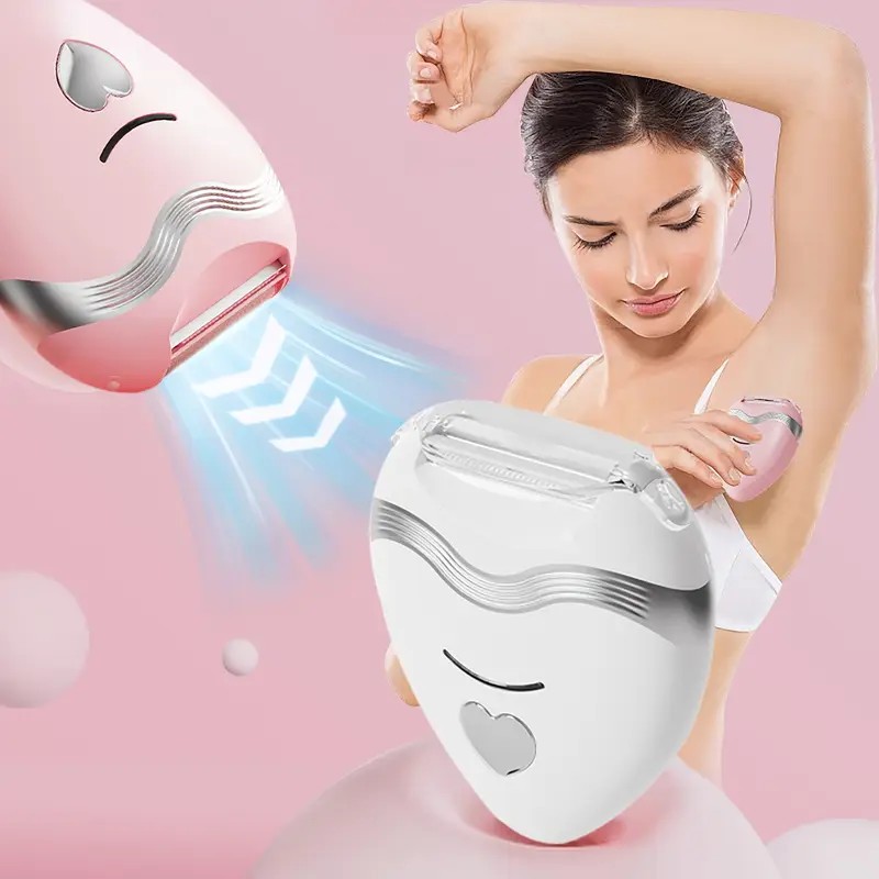 pink 3-in-1 Women's Electric Hair Remover, suitable for both dry and wet use. Designed for bikini, eyebrows, face, and underarms. Portable, rechargeable, cordless, gentle yet effective. - Image 2