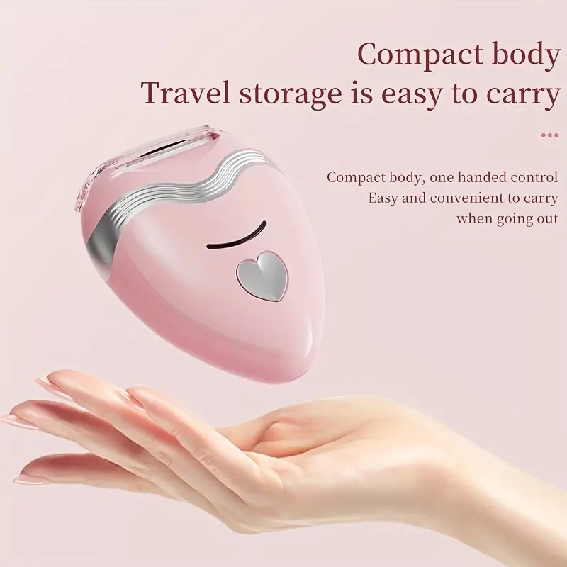 WHITE  3-in-1 Women's Electric Hair Remover, suitable for both dry and wet use. Designed for bikini, eyebrows, face, and underarms. Portable, rechargeable, cordless, gentle yet effective. - Image 7