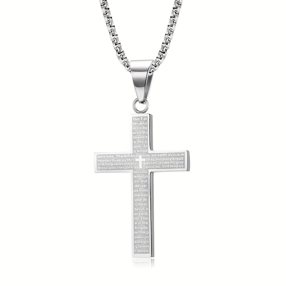 Titanium Steel Cross Necklace: Eternal Faith, Timeless Quality.golden - Image 7