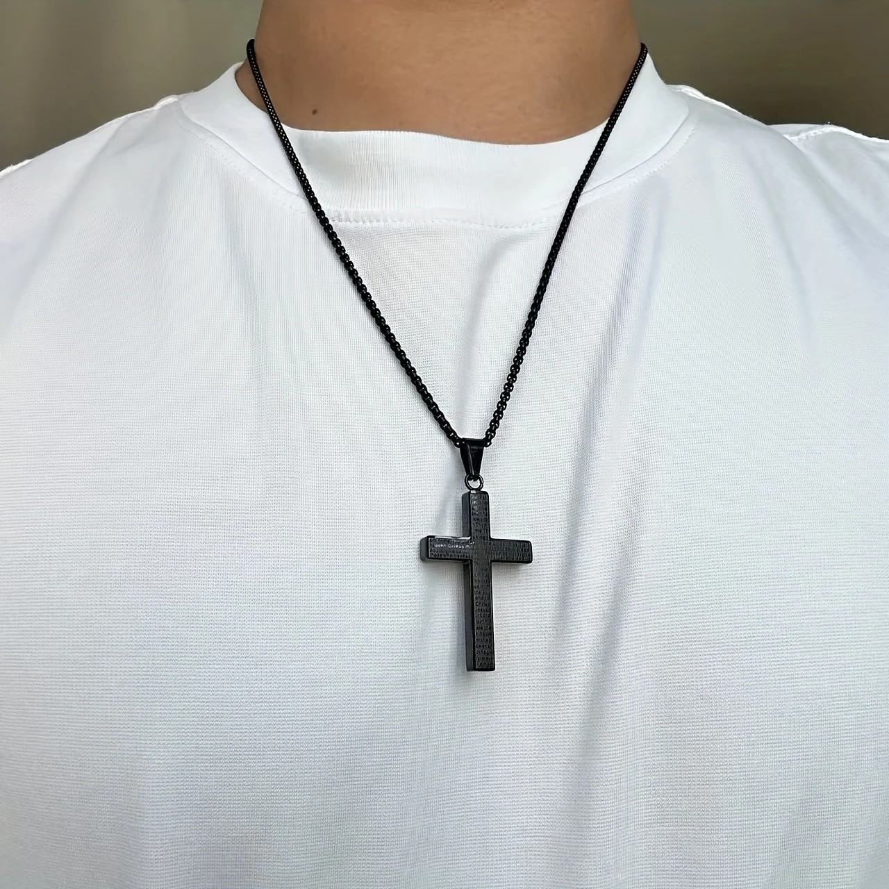 Titanium Steel Cross Necklace: Eternal Faith, Timeless Quality.golden - Image 8