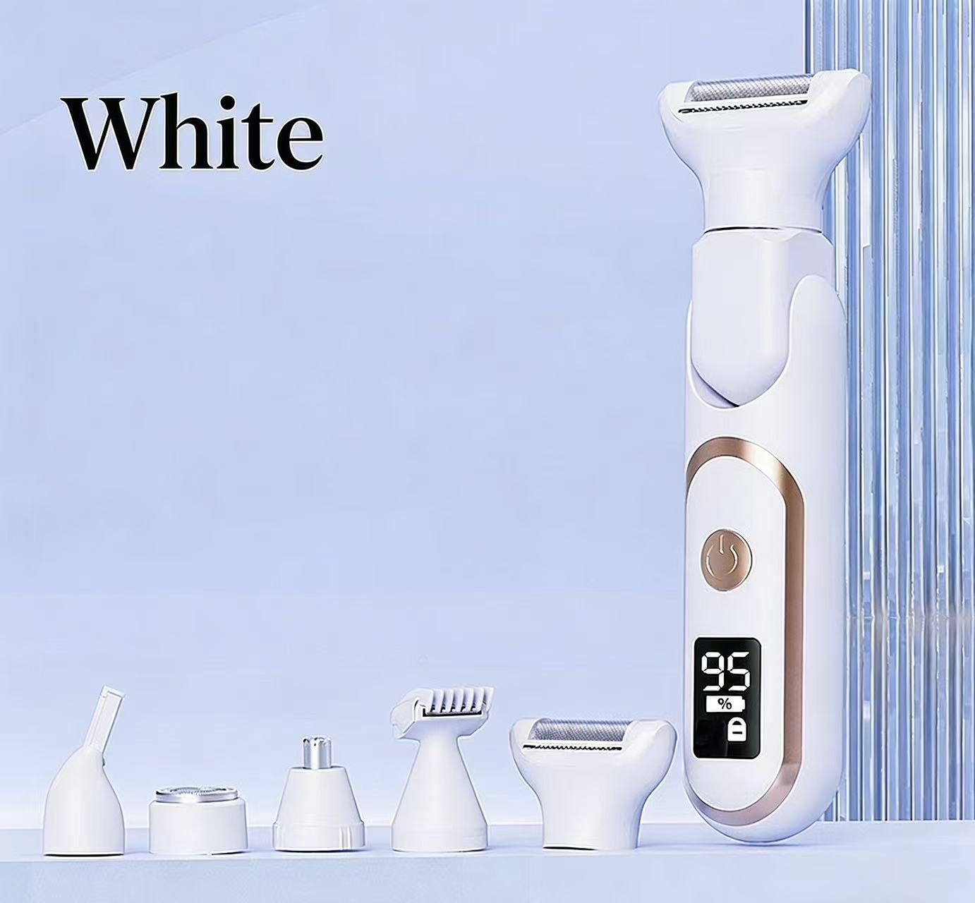 WHITE Women's Whole Body Electric Hair Removal Device, Painless Hair Removal, Type-C Fast Charging - Image 1