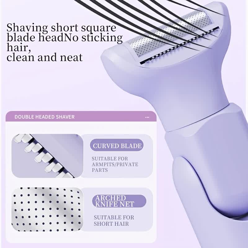 WHITE Women's Whole Body Electric Hair Removal Device, Painless Hair Removal, Type-C Fast Charging - Image 5