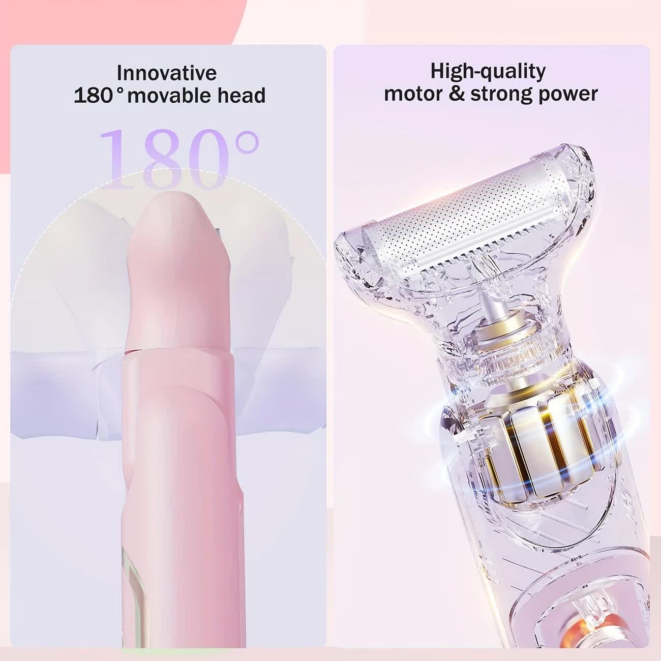purple Women's Whole Body Electric Hair Removal Device, Painless Hair Removal, Type-C Fast Charging - Image 2