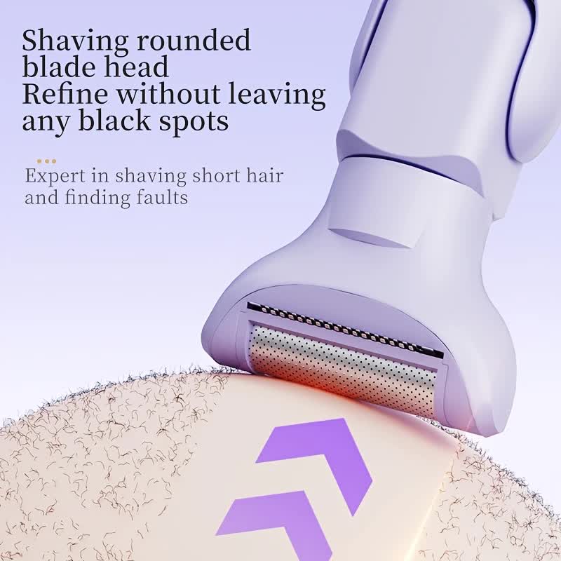 purple Women's Whole Body Electric Hair Removal Device, Painless Hair Removal, Type-C Fast Charging - Image 8