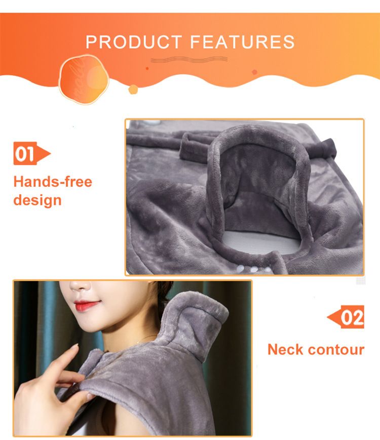 Neck Heating Cape: Smart Temperature Control, Warmth in an Instant.GREY - Image 7