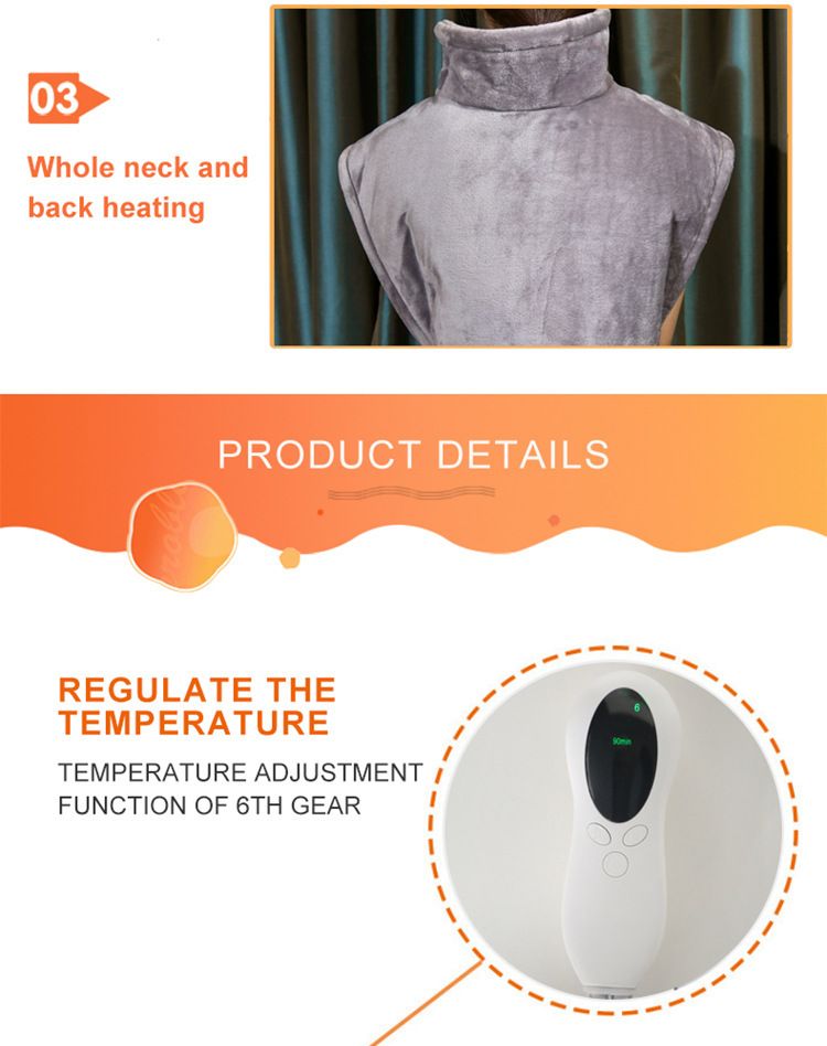 Neck Heating Cape: Smart Temperature Control, Warmth in an Instant.GREY - Image 8