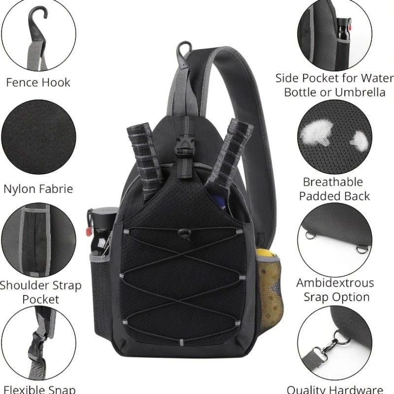 Features a dedicated paddle sleeve and a spacious main storage compartment for clothes, shoes, or gear.BLACK - Image 3