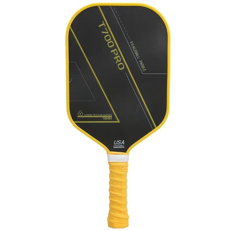 1PCS T700 PRO Carbon Fiber Pickleball Paddle: 8.0oz Lightweight Wide Body Control Paddle for Beginners & Seniors(YELLOW) - Image 1