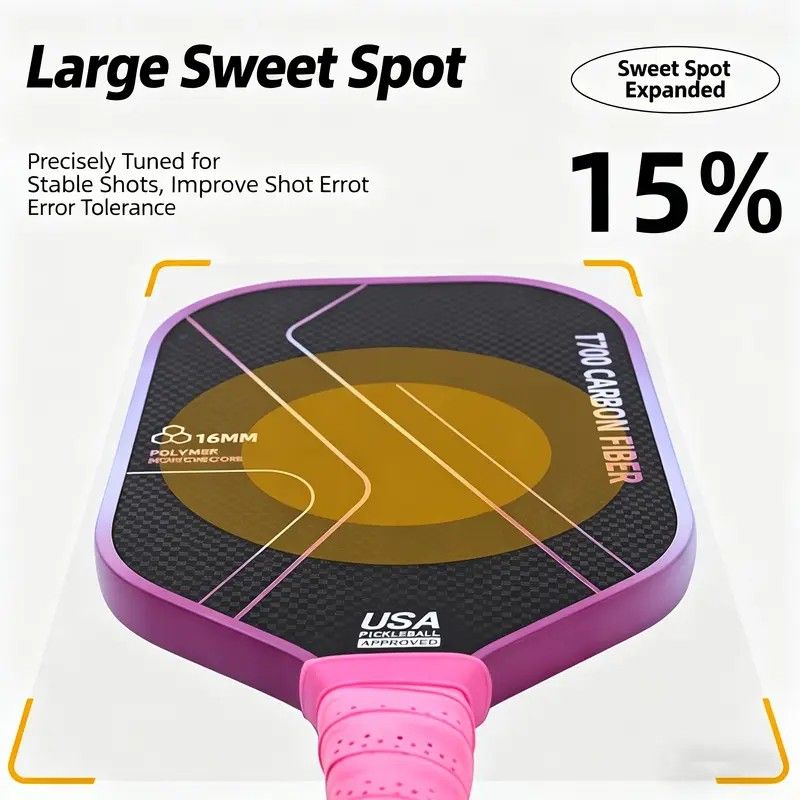 T700 Carbon Fiber Pickleball Paddle Set (2 Pack): 8.0oz Lightweight Widebody Design, Ideal for Beginners & Seniors（RED) - Image 8