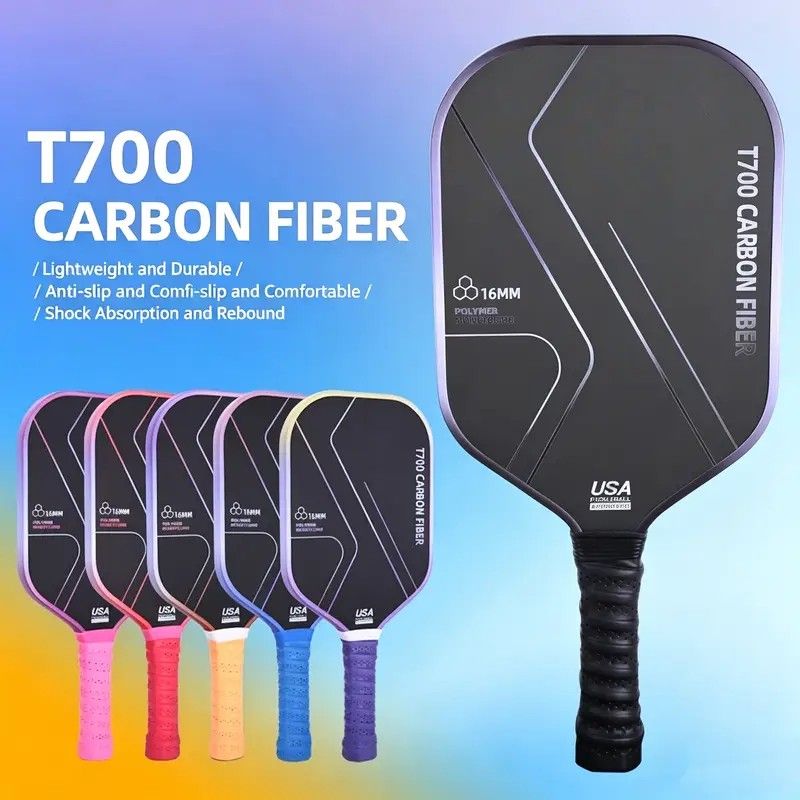 T700 Carbon Fiber Pickleball Paddle Set (2 Pack): 8.0oz Lightweight Widebody Design, Ideal for Beginners & Seniors（pink) - Image 2