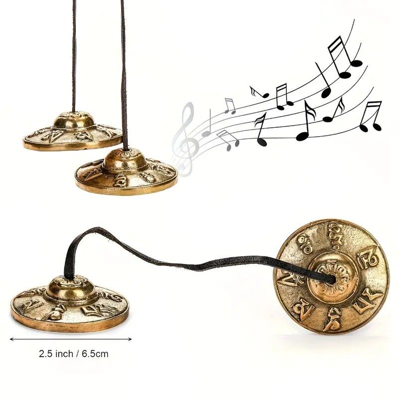 Mindfulness Chakra Healing Choice: Nepalese Handmade Brass Singing Bowl Bell, Ancient Casting with Ethereal Resonance, the Soul Companion for Yoga, Spiritual Practice, and Relaxation/Shuanglong jingle bell - Image 4