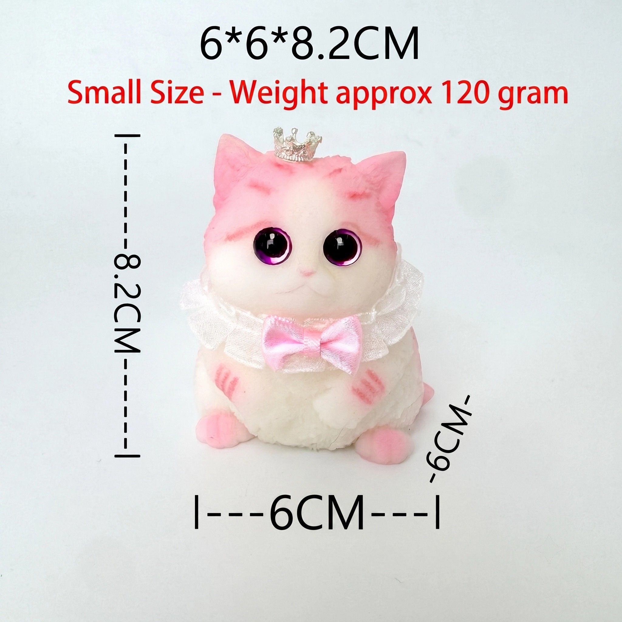 Fat Cat Squishy Toy, Lifelike Cat Plush Doll, Original Hand-Painted Design, (Kitten + Accessories + Cat Bed)/Pink orange fat baby - Image 7